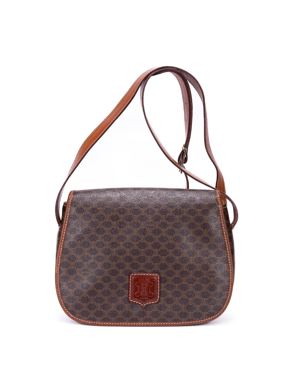 Celine Vintage Saddle Flap Shoulder Bag #349819C61B